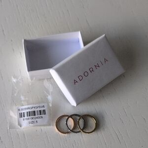 Gold and Silver Women's Ring Set